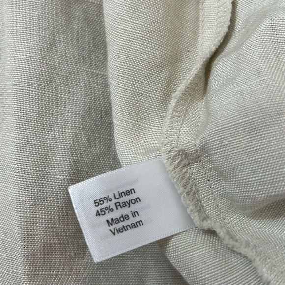 Lane Bryant Womens Belted Linen Jacket Sz 16 Utility Unstructured Beige Relaxed - Picture 13 of 16